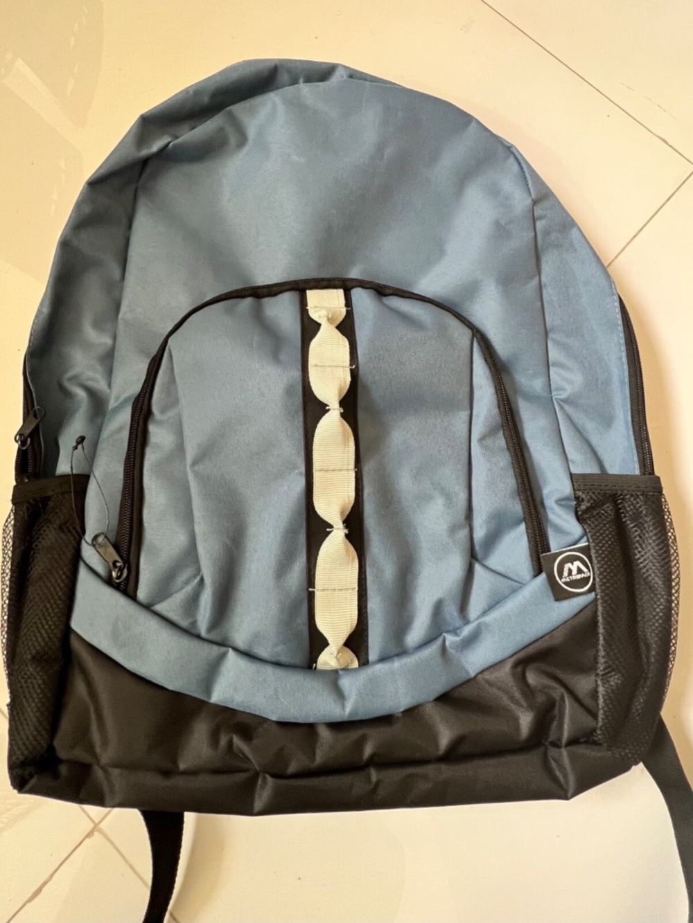 New!!! Metropack Light Blue backpack with Mesh Side Pockets School Kids Adults